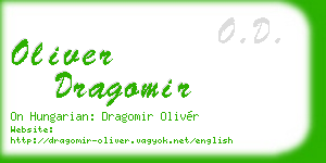 oliver dragomir business card